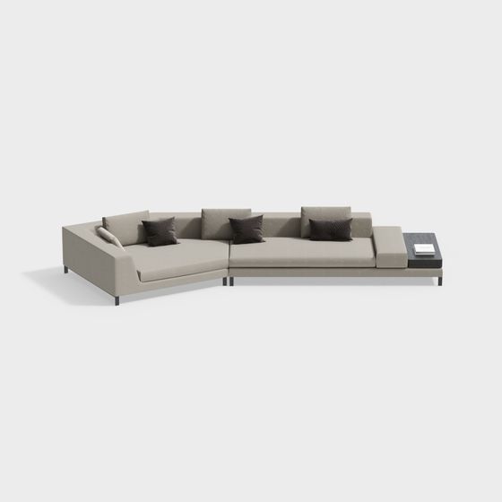 Urban Comfort Low-Poly Sofa 3D model