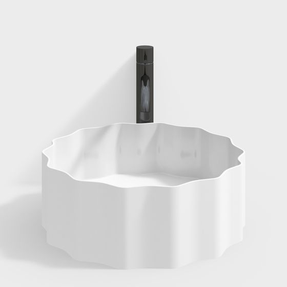 Wavy Art Sink 3D model
