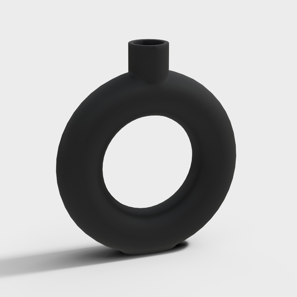 モダンな黒の花瓶の装飾品