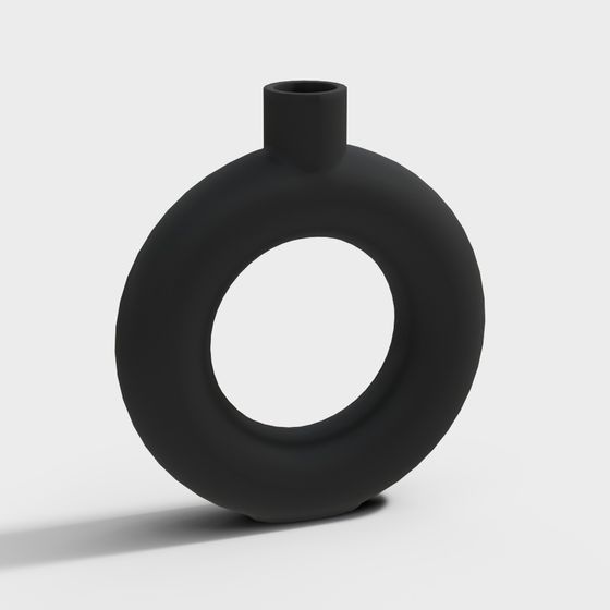 モダンな黒の花瓶の装飾品