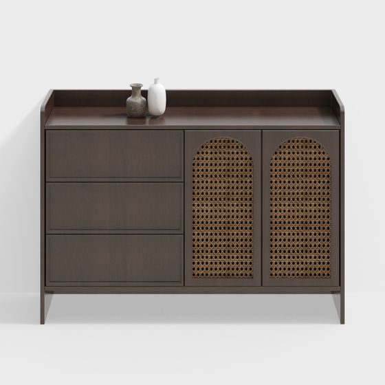 Rattan Sideboard 3D model