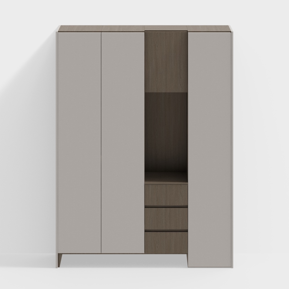 ตู้รองเท้าตู้แบ่งฟอยเยอะไม้ทึบทันสมัย