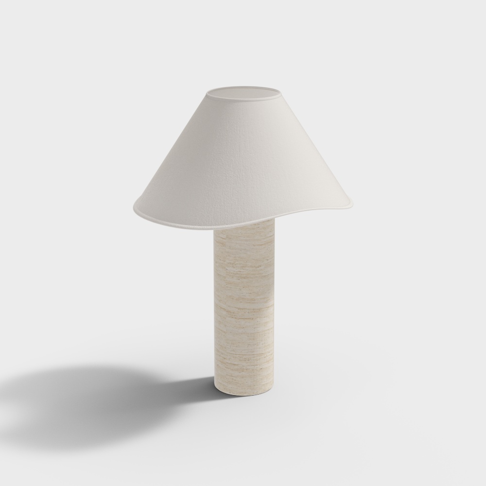 Modern Minimalist Table Lamp 3D Model – Low-Poly Design