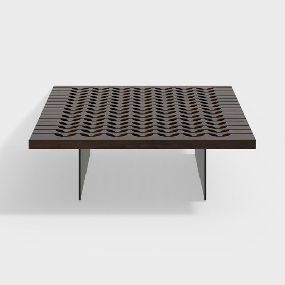 Wave Wood Table 3D model