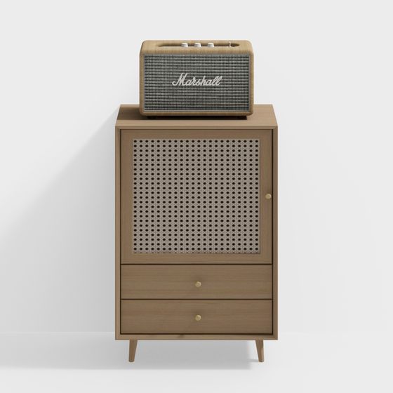 Vintage Audio Cabinet 3D model