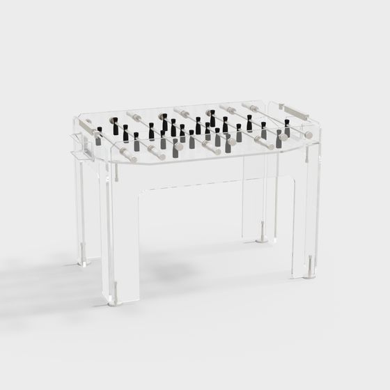 QIOCARE Tavolo da Calcio in Vetro TK