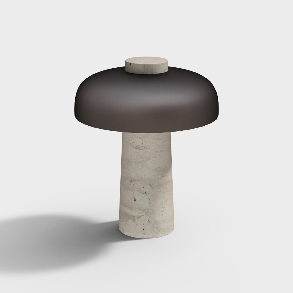 Mushroom Lamp 3D Model – Low-Poly Nature Design