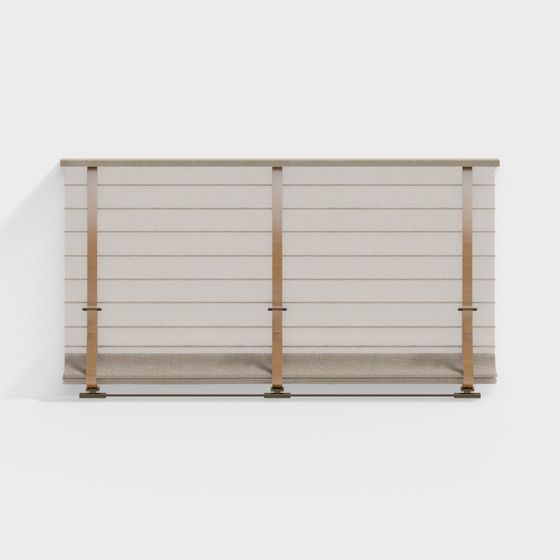 Elegant Urban Fence Low-Poly 3D Model