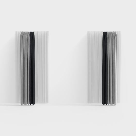 Stylish Curtain 3D model for Contemporary Spaces