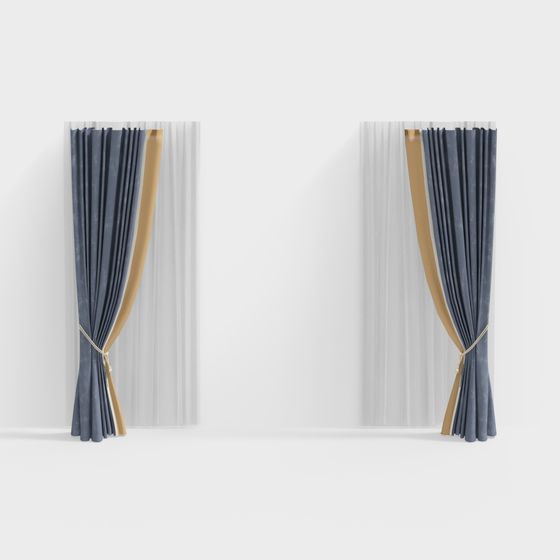 Sophisticated Curtain 3D model for Modern Interiors