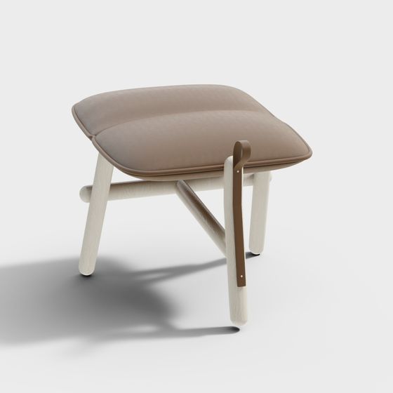 Cozy Corner Stool 3D model for Modern Spaces