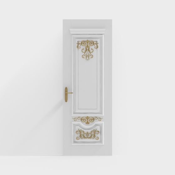 Stylish Low-Polygon 3D Door Model