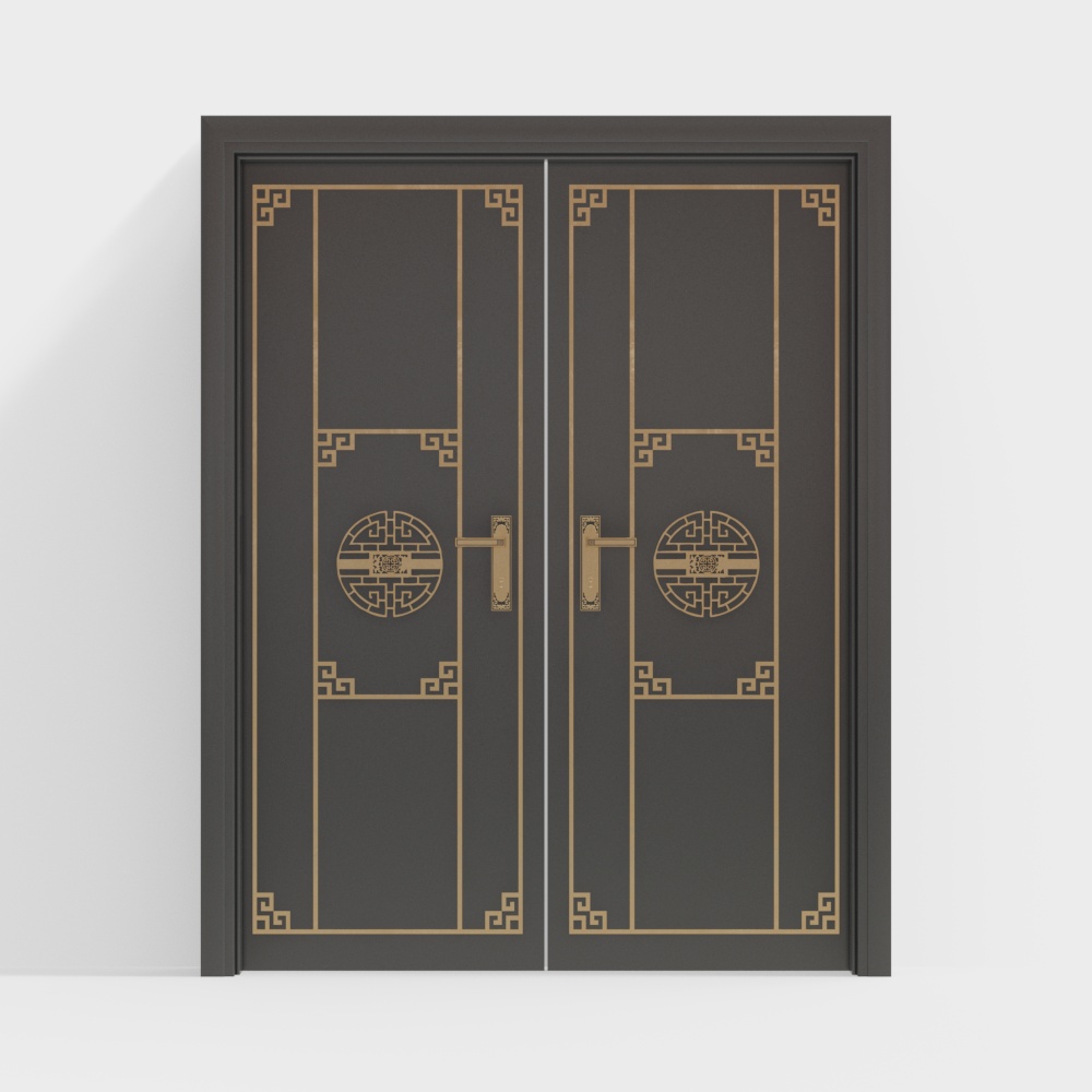 New Chinese-Style Double Door