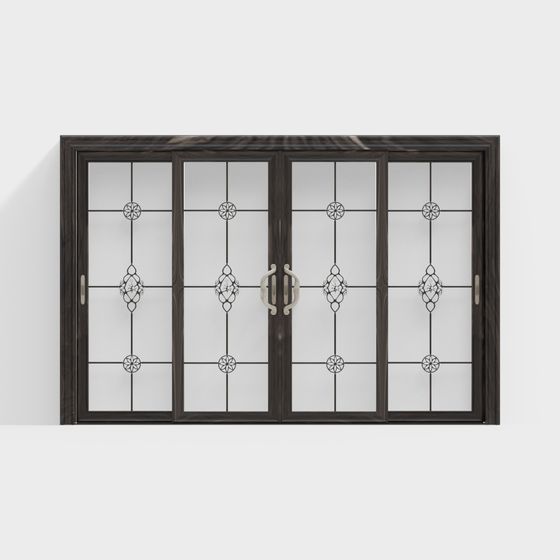Low Poly Window 3D Model with Detailed Glass Design