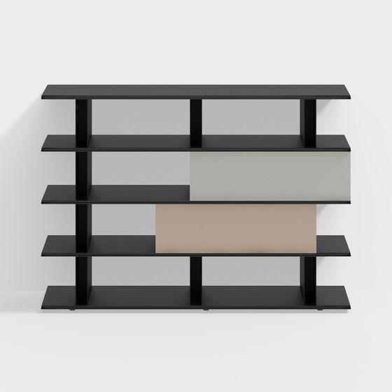 Elegant Modern Bookshelf 3D model Design