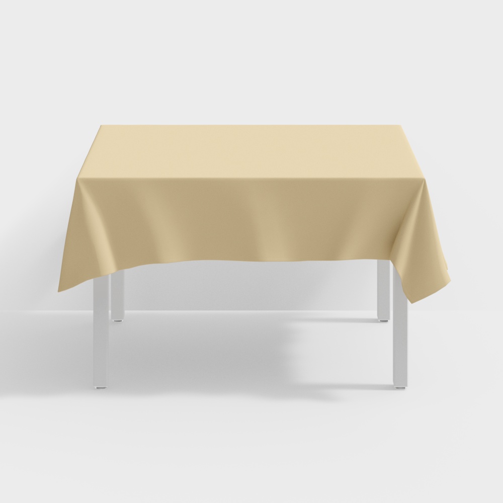 Long Dining Table - With Tablecloth