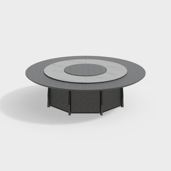Stylish Polygonal Round Table 3D model