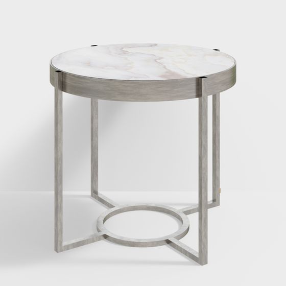 Elegant Low-Polygon Round Table 3D model