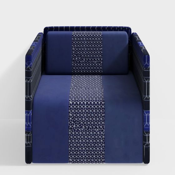 Urban Blues Sofa 3D model for Modern Spaces