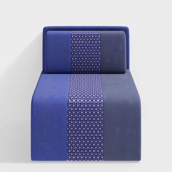 Urban Retreat Blue Armchair 3D model