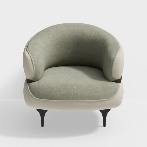 Cozy Curve Sofa 3D model for Modern Spaces