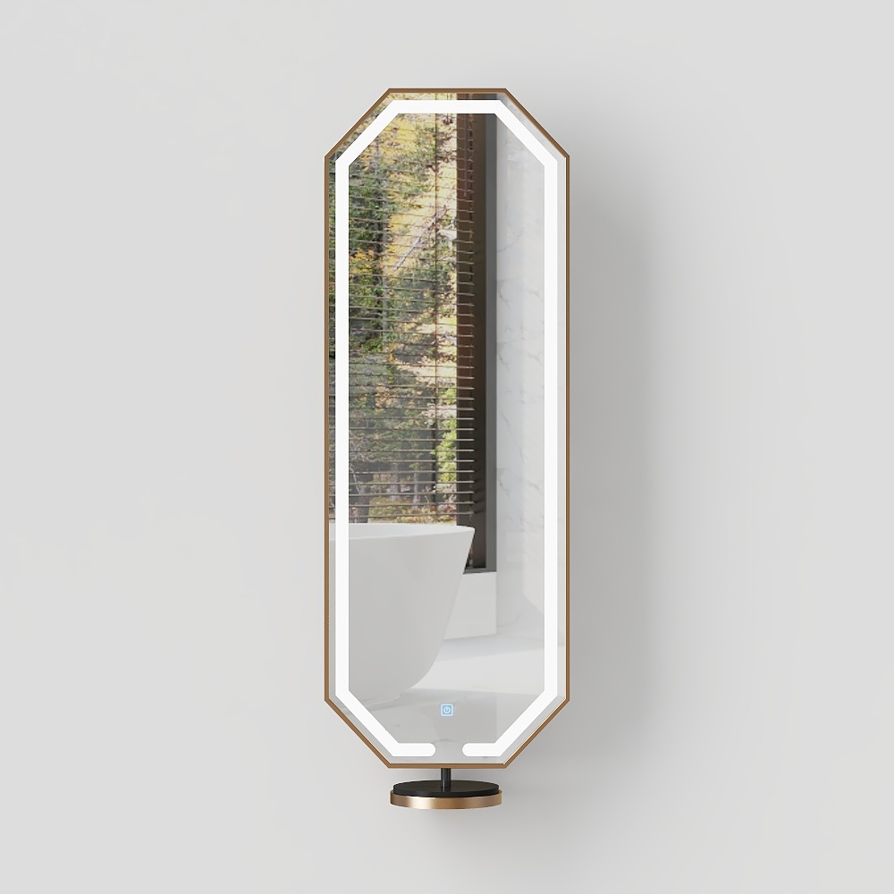 Modern Hexagonal Floor-Standing Dressing Mirror