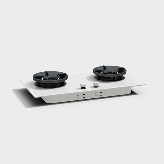 Stylish Low-Poly Gas Stove 3D model for Modern Homes