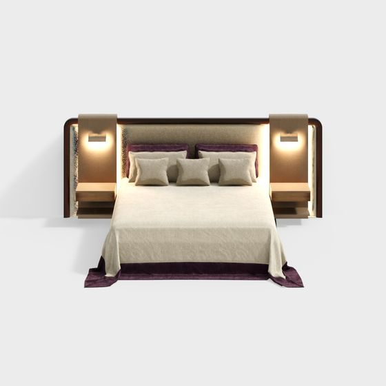 Urban Retreat 3D model Bed Design