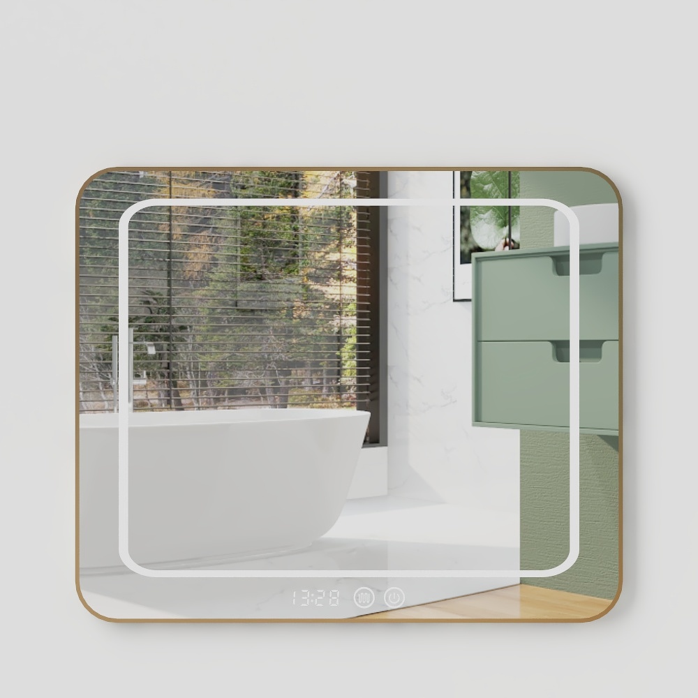 Specchio per Bagno Quadrato con Angoli Arrotondati Moderno