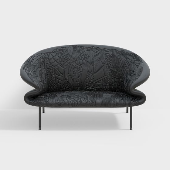 Abstract Sculpted Sofa 3D model