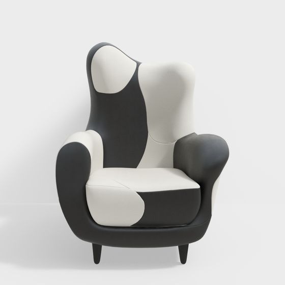 Stylish Geometric Chair 3D model for Modern Interiors