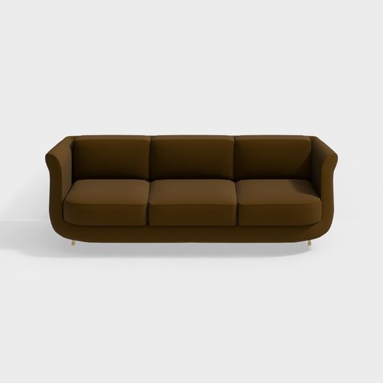 Stylish Low-Poly Sofa 3D Model for Modern Interiors