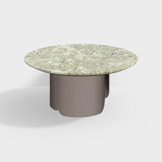Low-Polygon Round Table 3D model in Modern Aesthetics