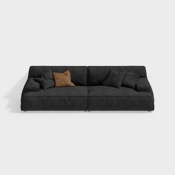 Elegant Low-Poly Sofa 3D model