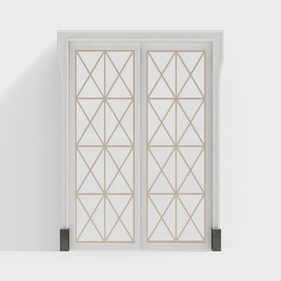 Geometric Door 3D model - Modern Aesthetic Design