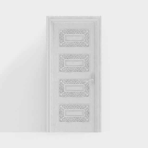 Elegant Classical Style 3D Model Door