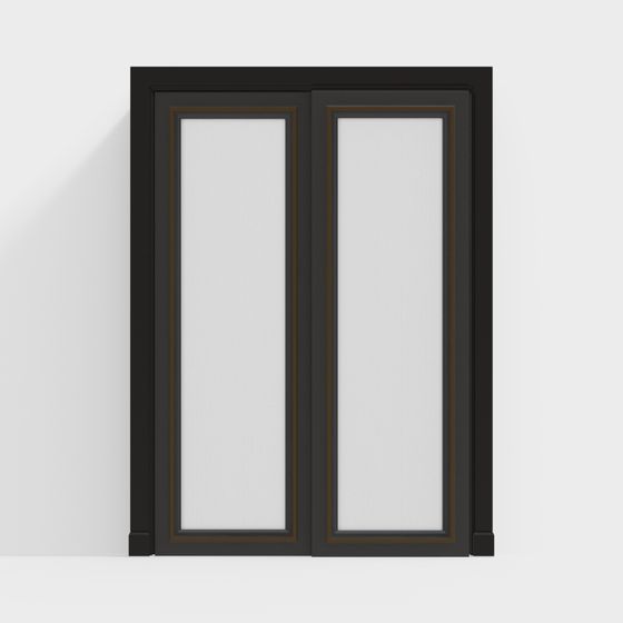 Stylish Modern Glass Door 3D model