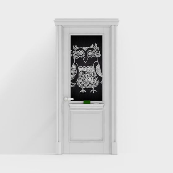 Elegant Owl Door 3D Model for Creative Projects