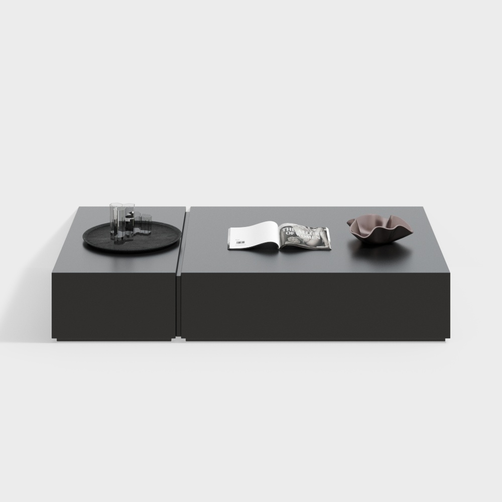 Urban Elegance Coffee Table 3D Model – Low-Poly Modern Design