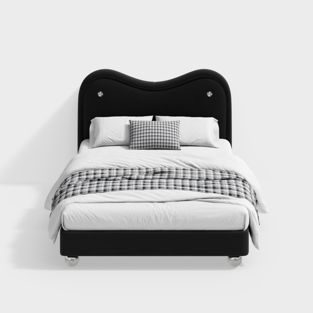 Curve Comfort 3D Model Bed for Modern Interiors