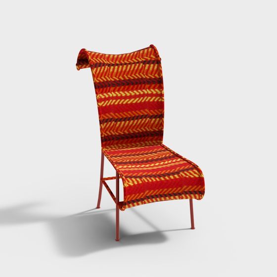 Fiery Chair 3D model - Modern Art Design