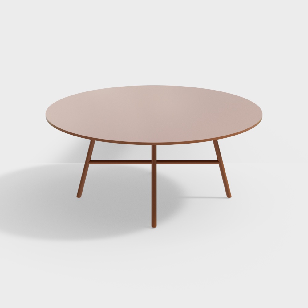 Modern Low-Polygon Round Table 3D model