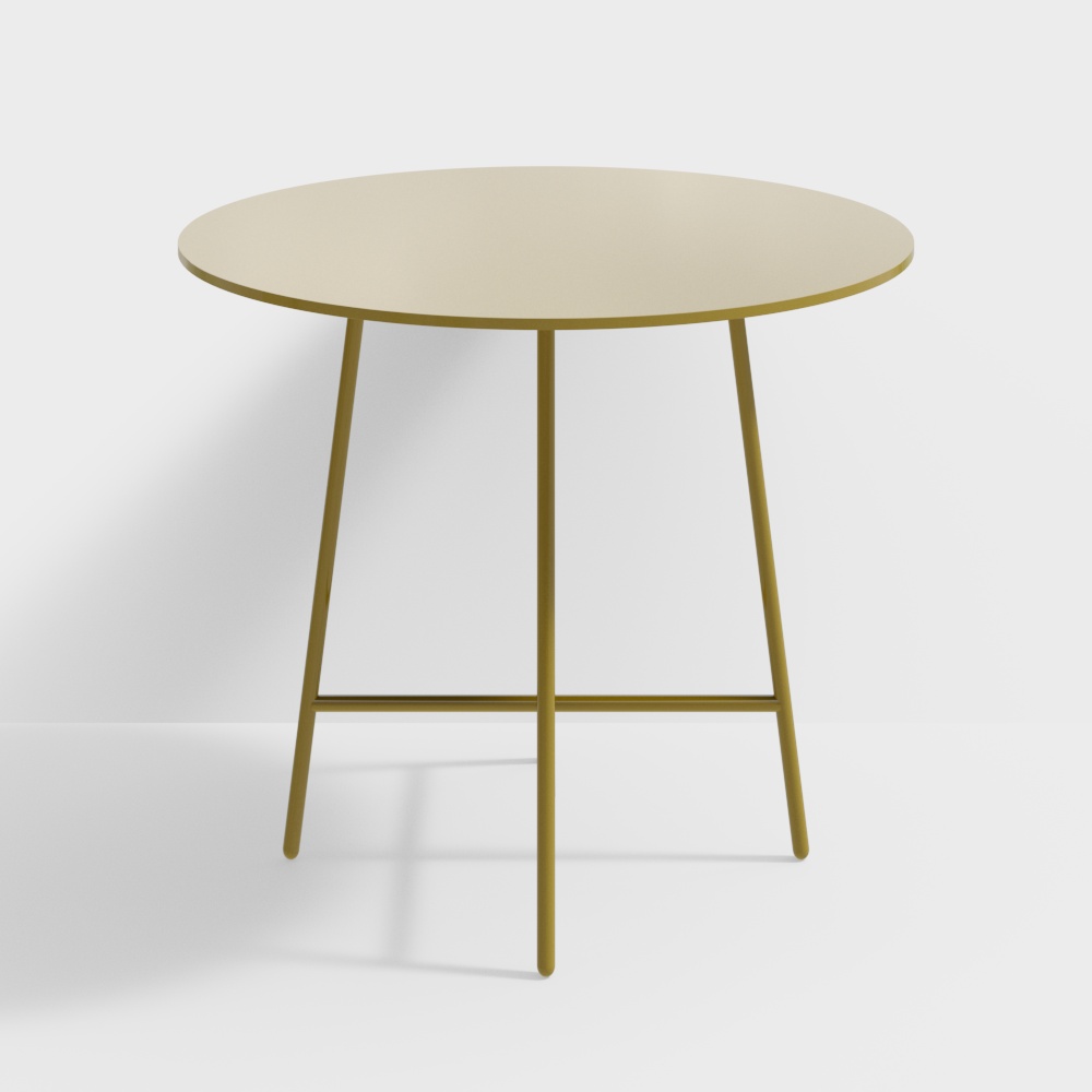 Elegant Low-Poly Round Table 3D model