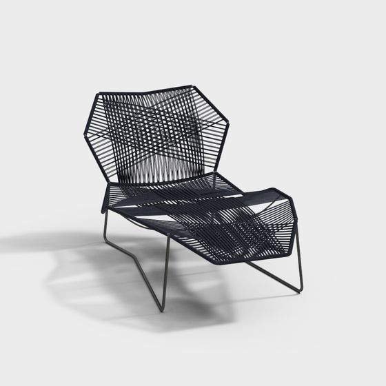 Grid Lounge Chair 3D model for Modern Spaces