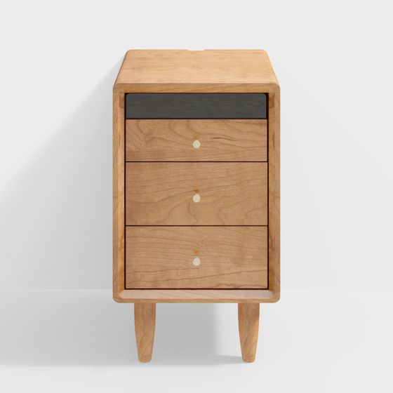 Stylish Low-Poly Nightstand 3D model