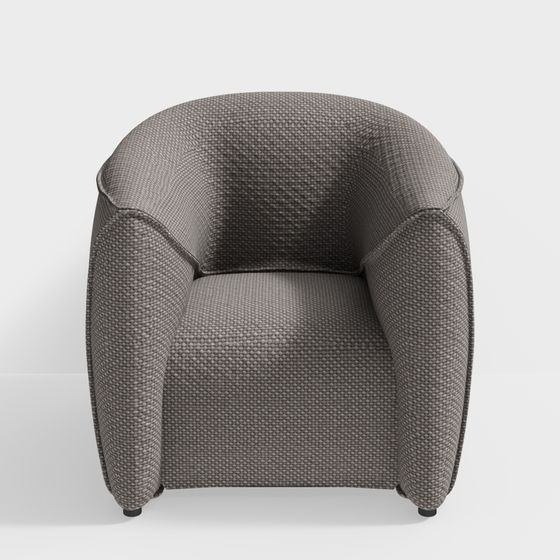 Elegant Low-Polygon Armchair 3D model for Modern Spaces
