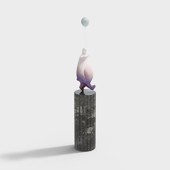 現代網紅熊氣球雕塑裝飾