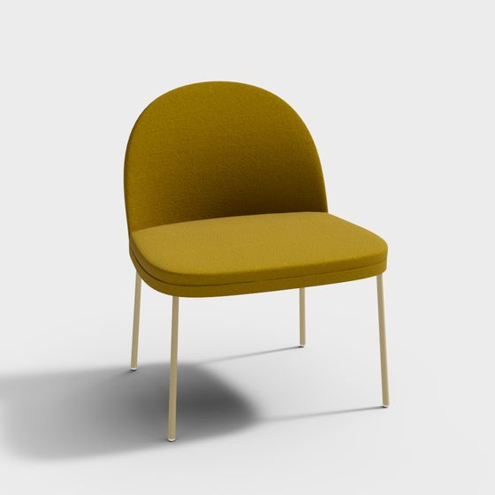 Curved Armchair 3D model for Modern Interiors
