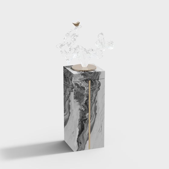 Marble Art Table 3D model