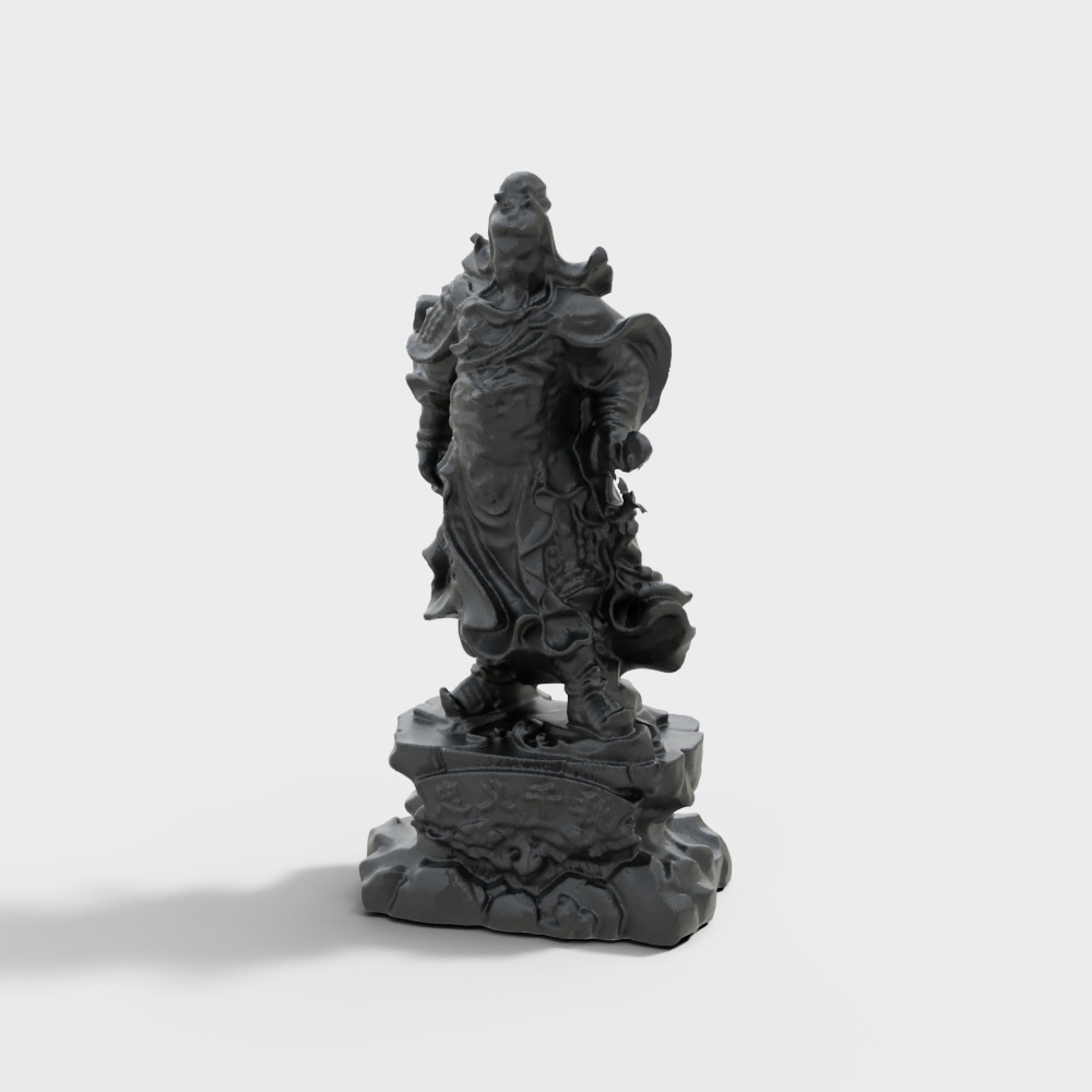 Wushen Statue 3D model - Traditional Warrior Design